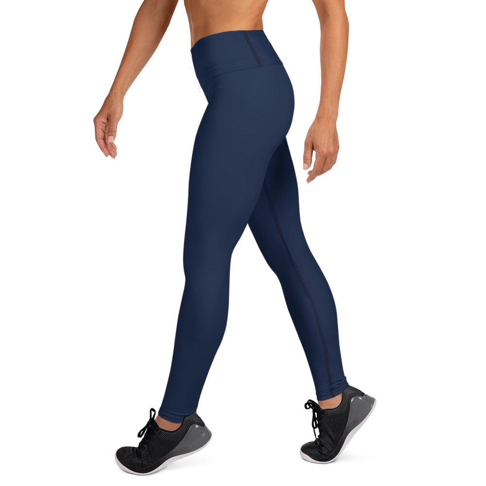 Touch Down! Yoga Leggings - Blue & Gold