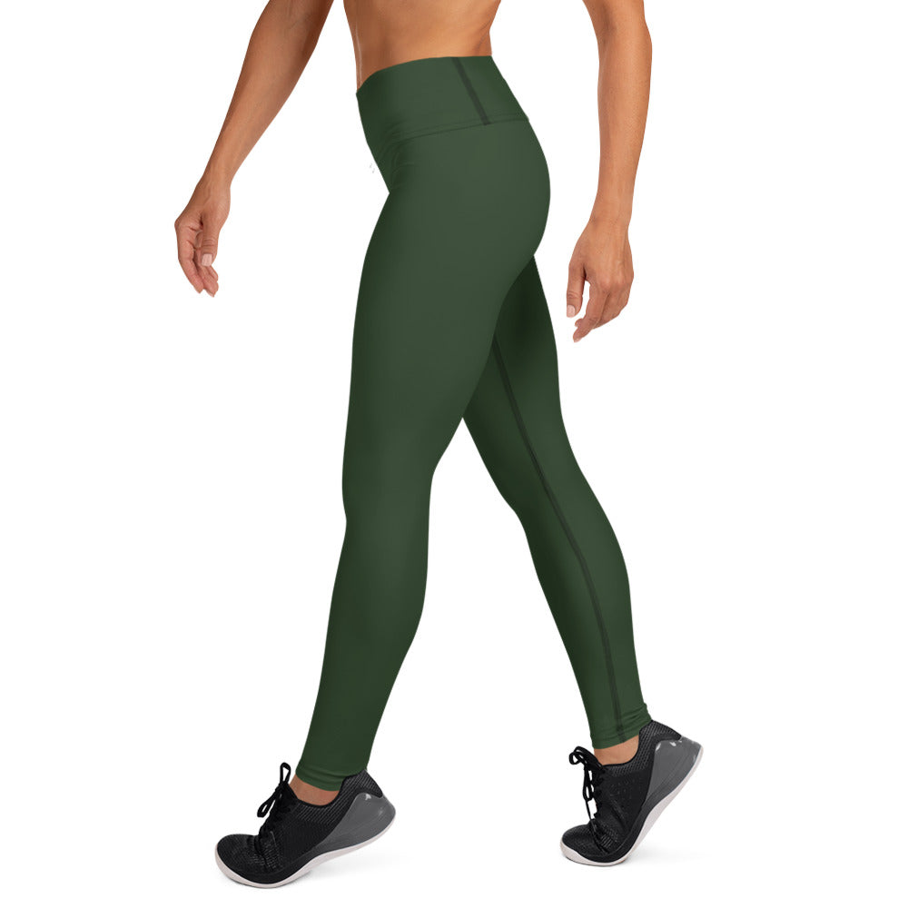 Touch Down! Yoga Leggings - Green & Grey