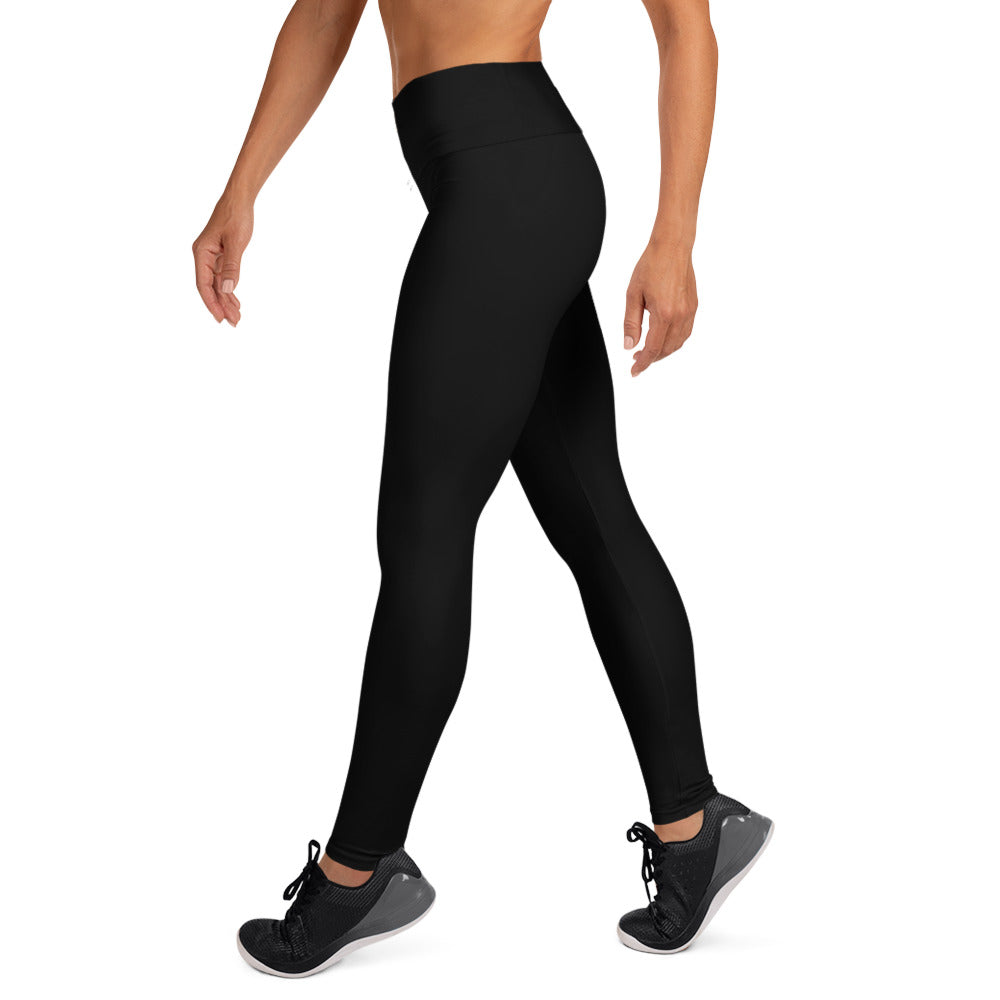 Touch Down! Yoga Leggings -  Black & Gold