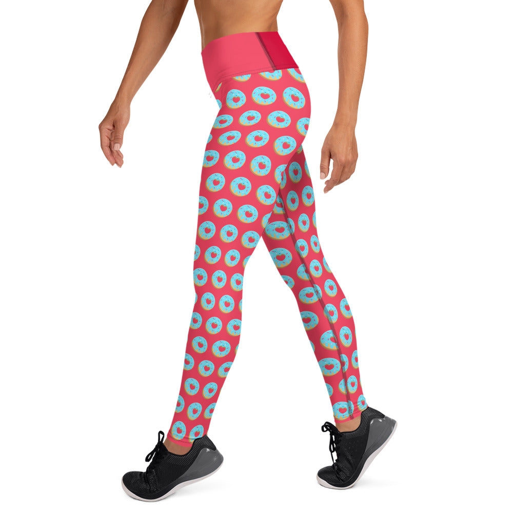 Donut Bright Yoga Leggings - Pink