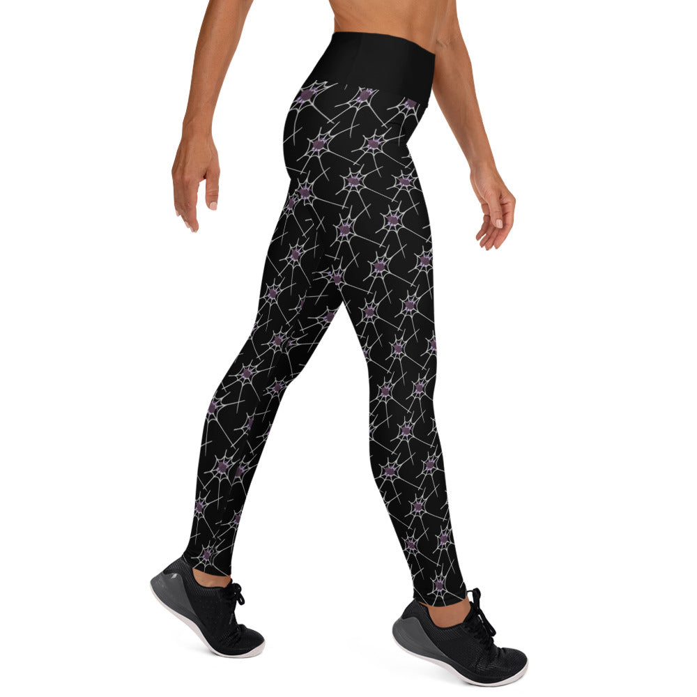 Spider Yoga Leggings -Black