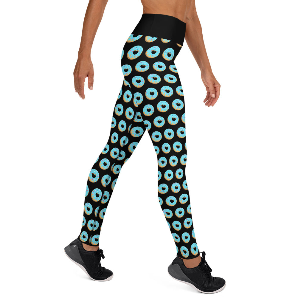 Donut Yoga Leggings - Black