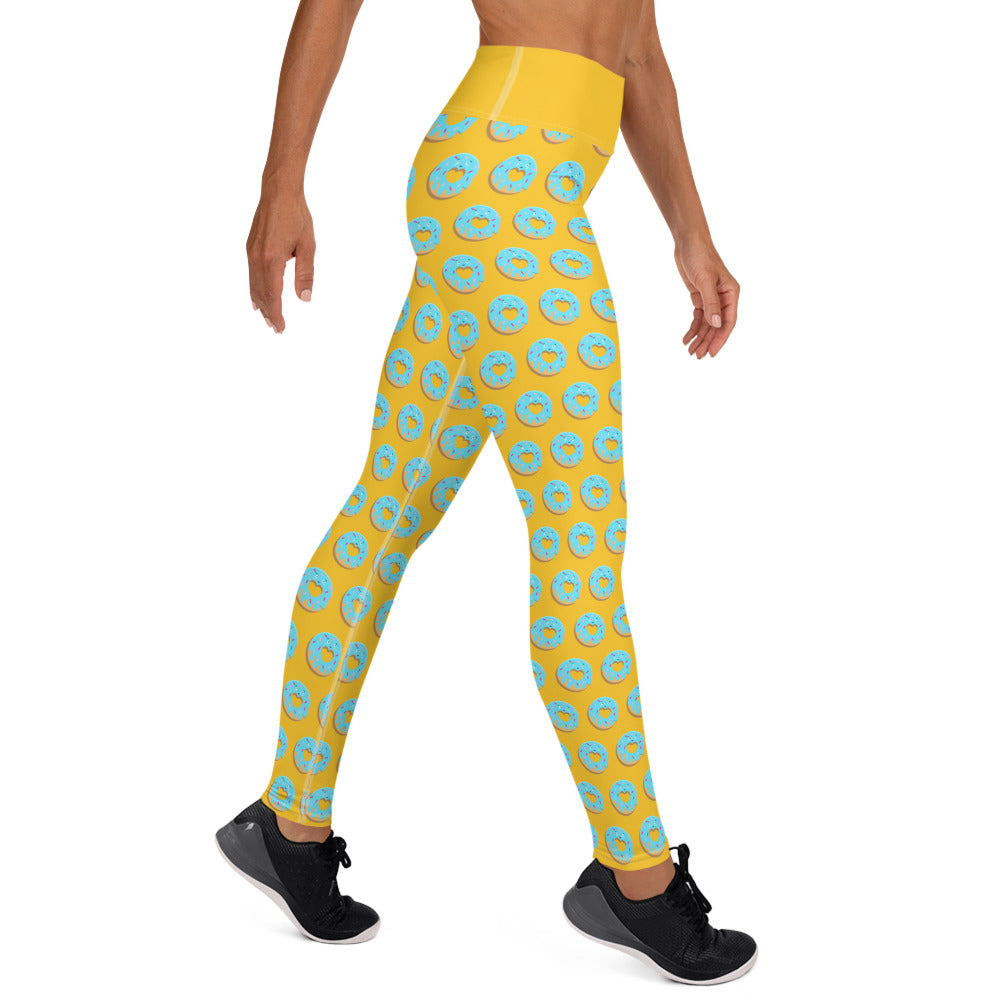 Donut Yoga Leggings - Yellow