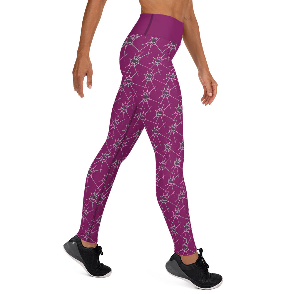 Spider Yoga Leggings - Purple