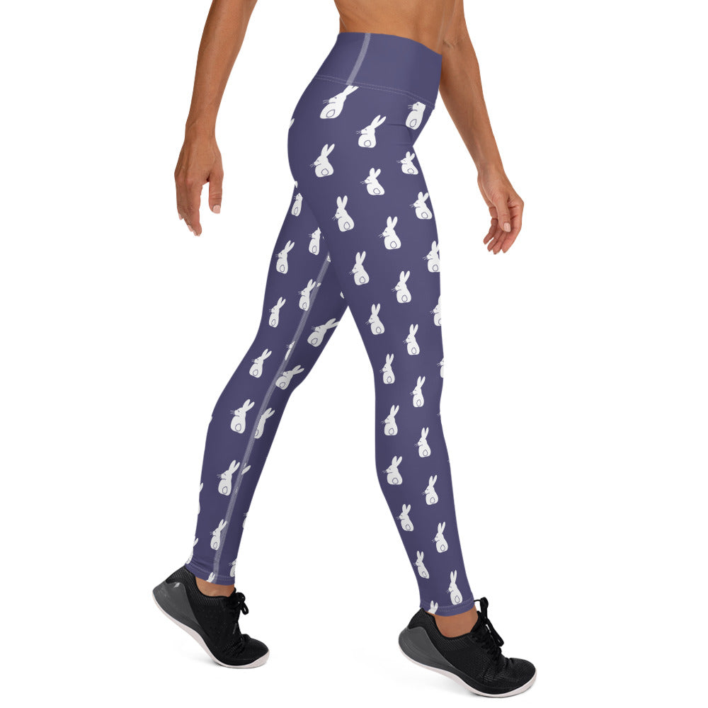 Bunny Yoga Leggings - Purple