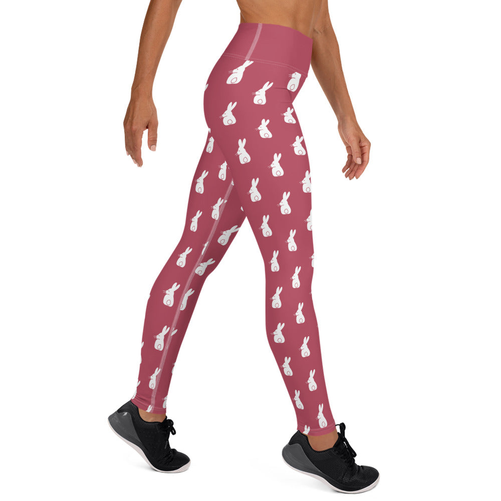 Bunny Yoga Leggings - Pink