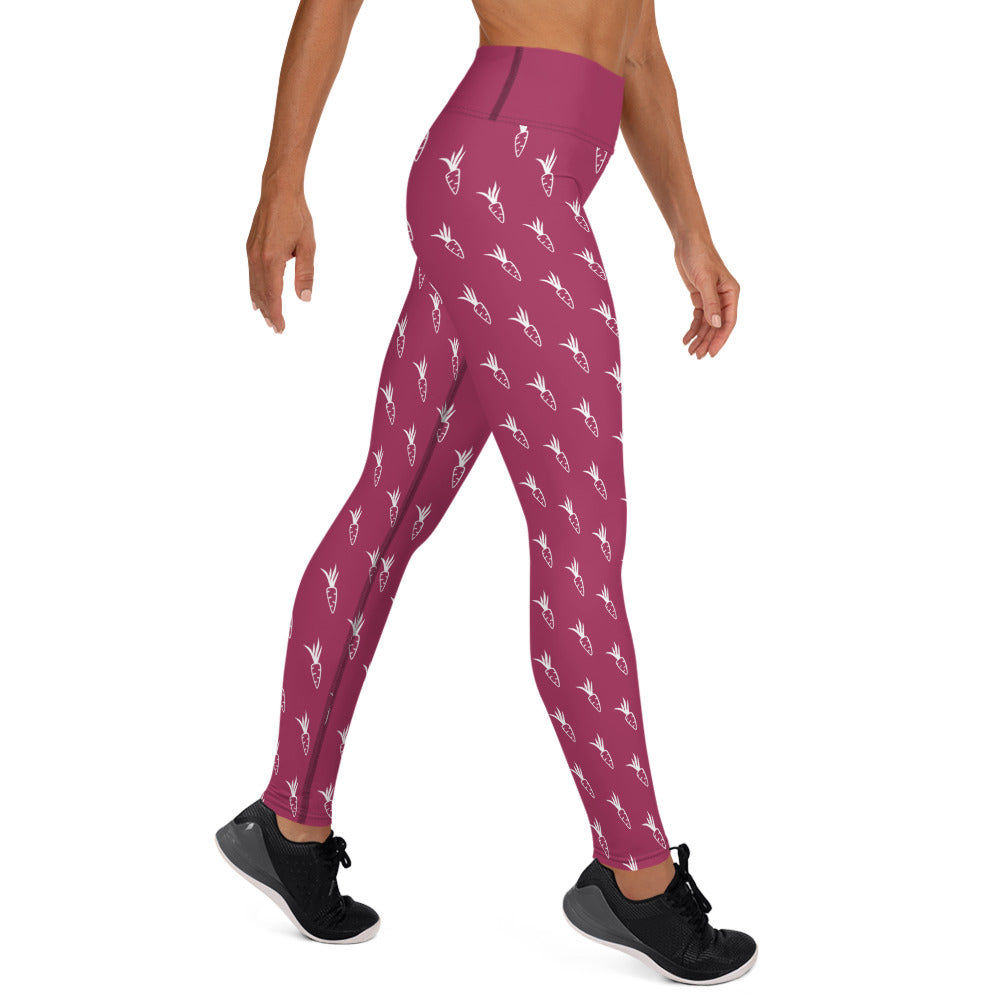 Carrot Yoga Leggings -  Pink/Purple