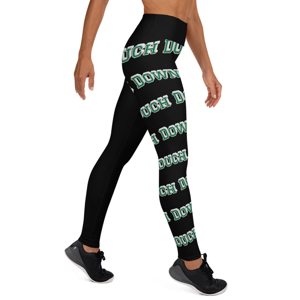 Touch Down! Print Yoga Leggings - Black, Grey, Green