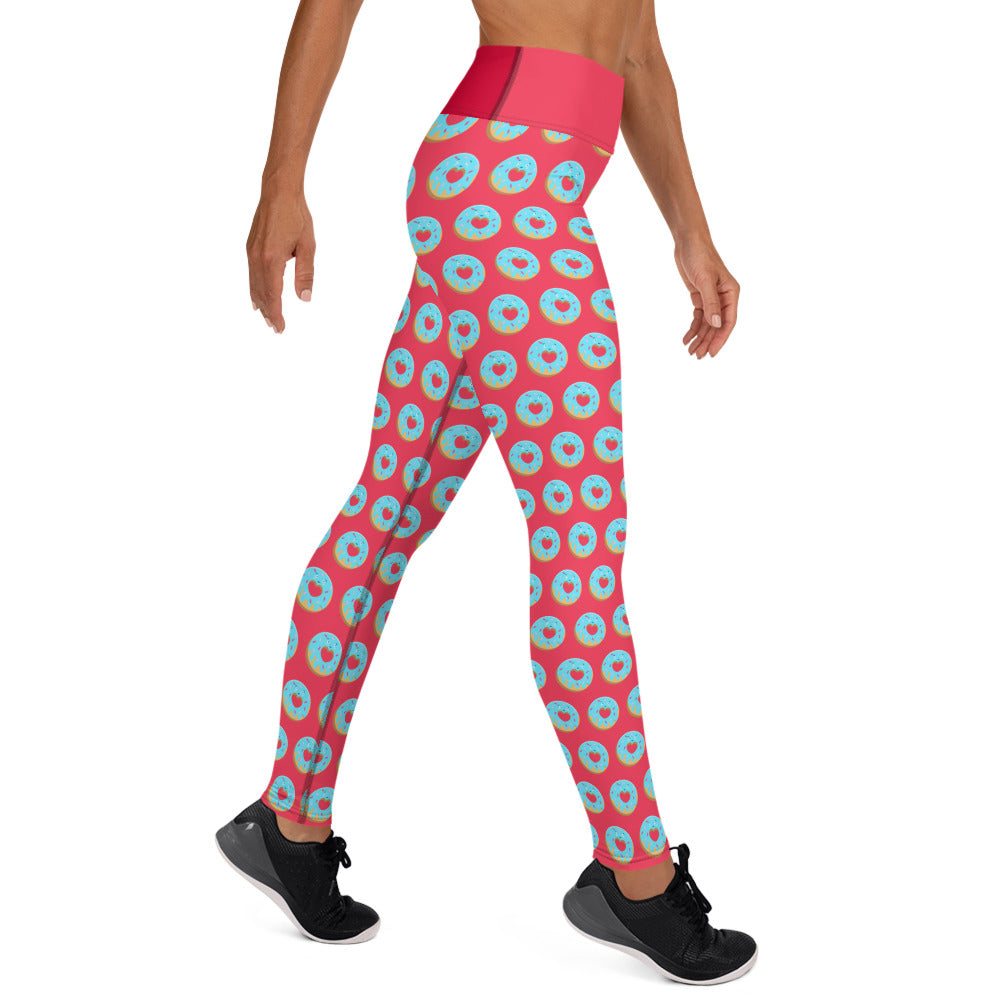 Donut Bright Yoga Leggings - Pink