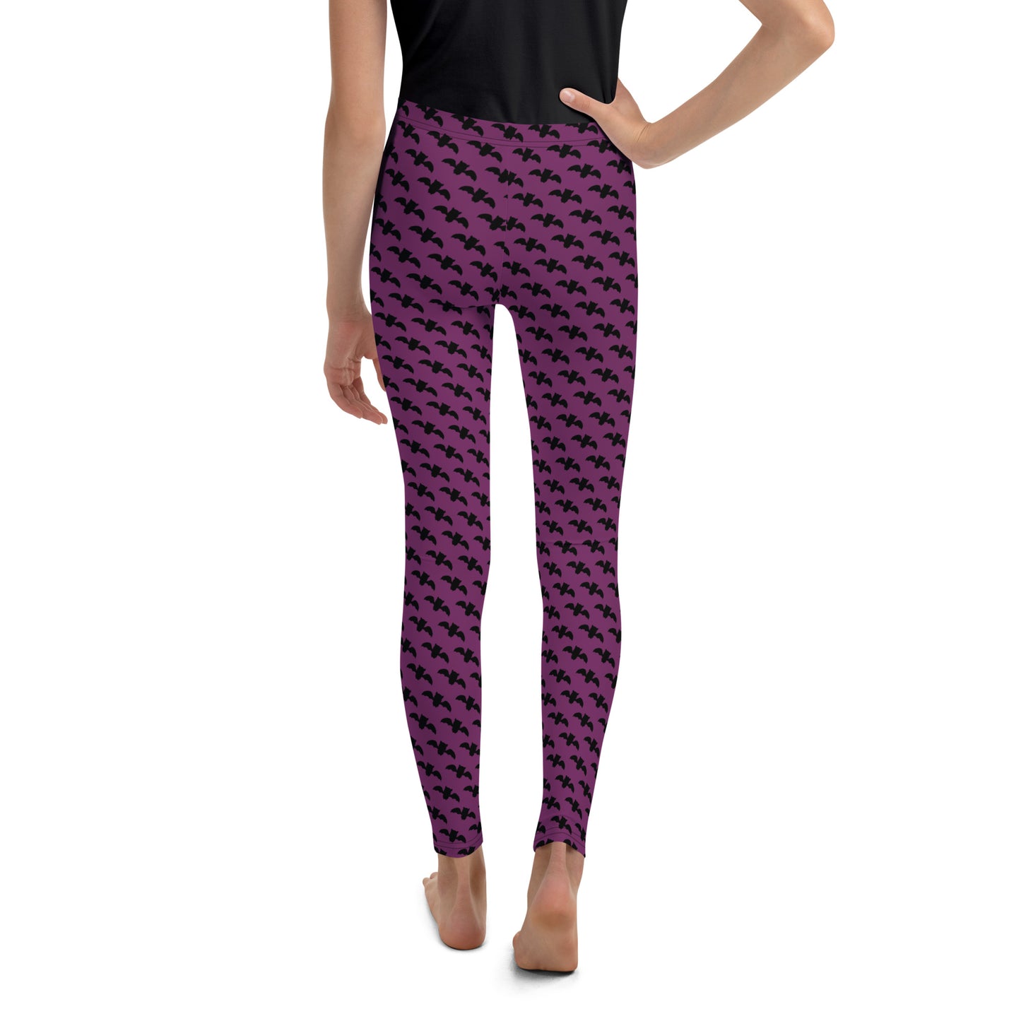 Bat Leggings Youth - Purple