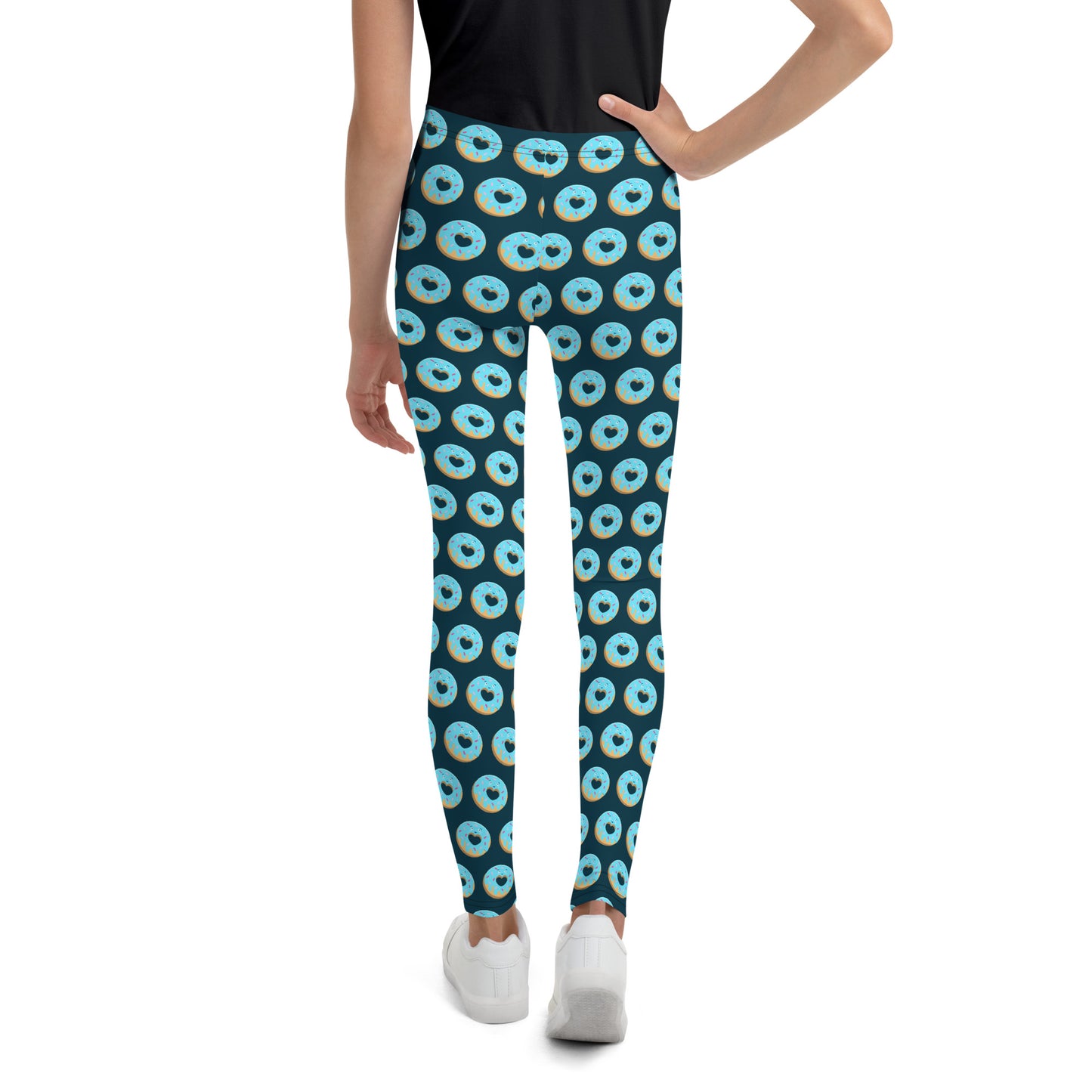 Donut Leggings Youth - Dark Blue