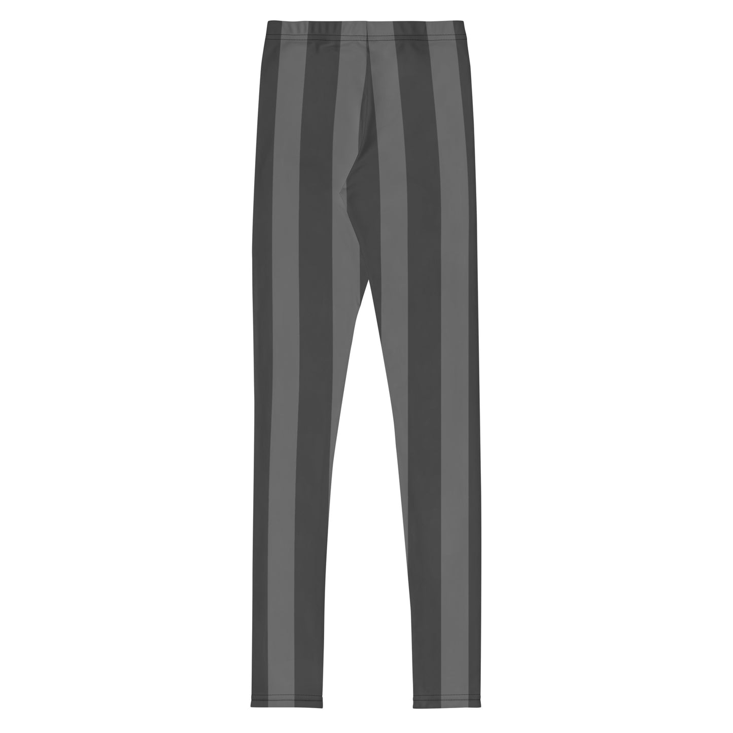 Stripe Youth Leggings - Charcoal & Grey