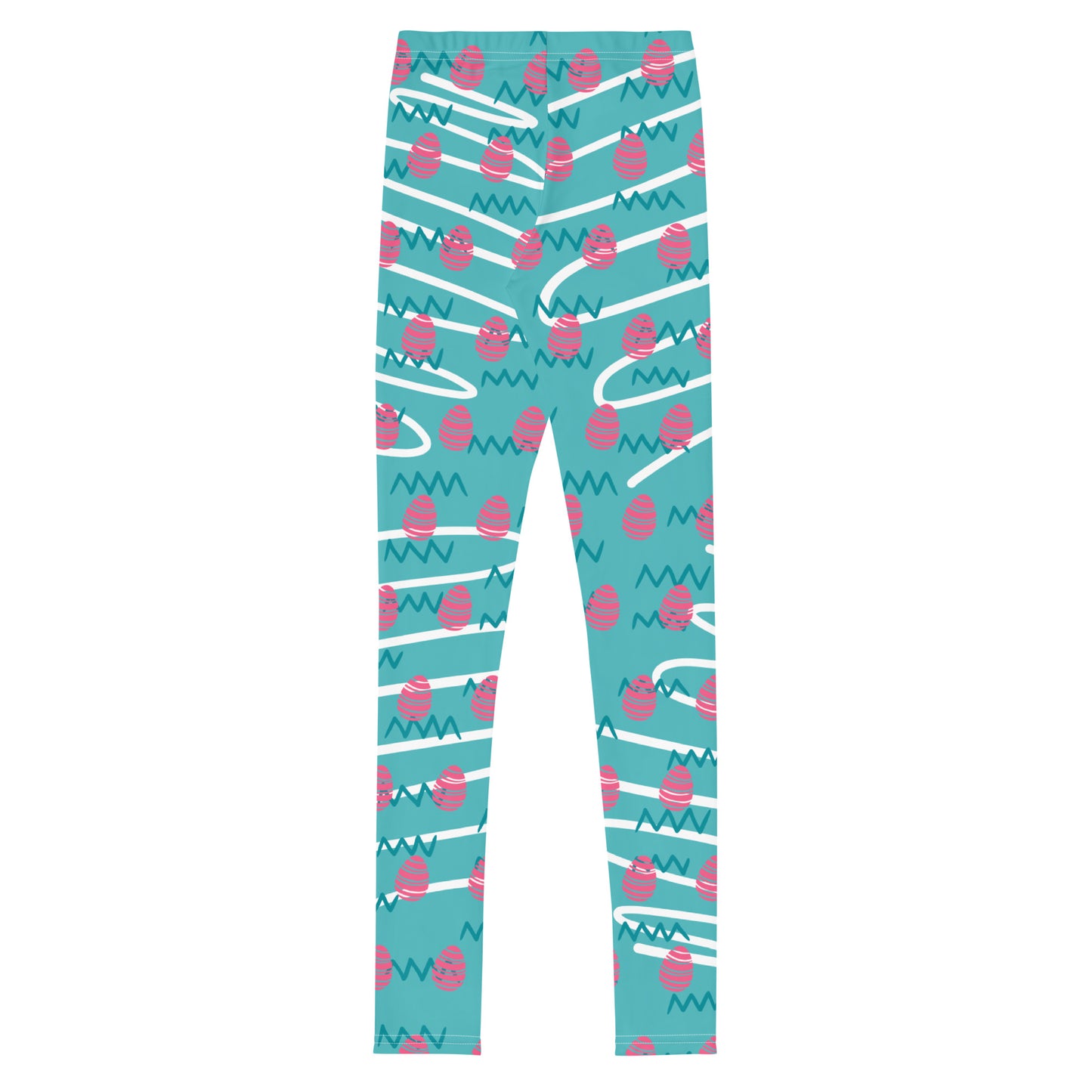 Easter Egg Fun Print Youth Leggings - Blue