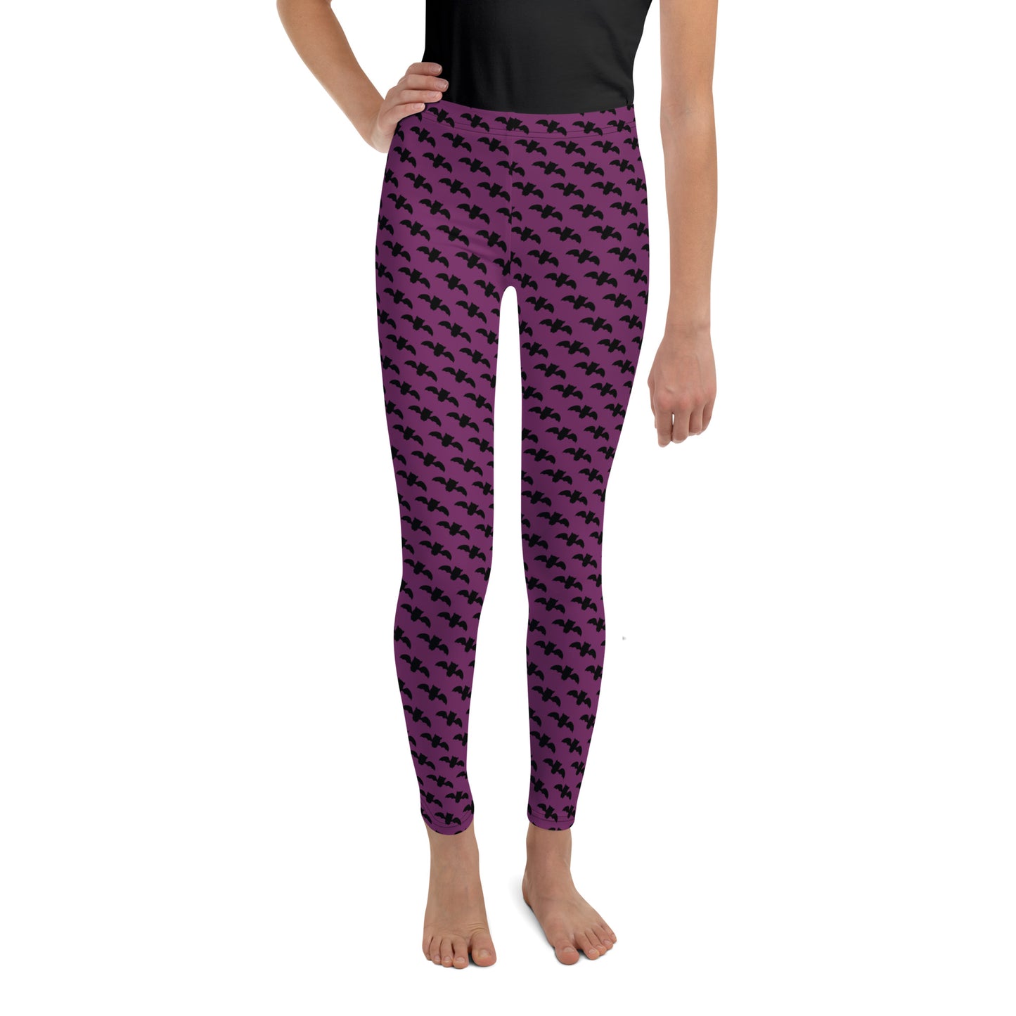 Bat Leggings Youth - Purple