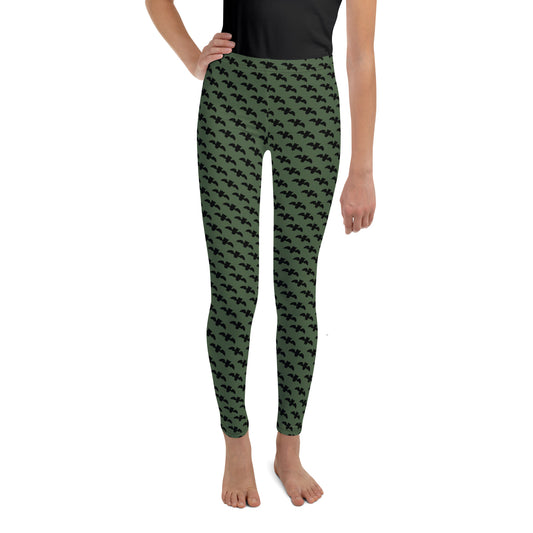 Bat Leggings Youth - Army Green