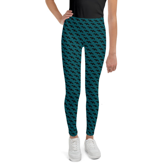 Bat Leggings Youth - Blue