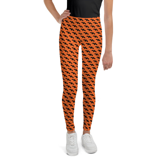 Bat Leggings Youth - Orange