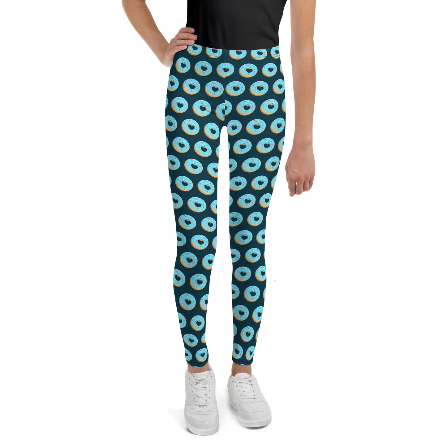 Donut Leggings Youth - Dark Blue