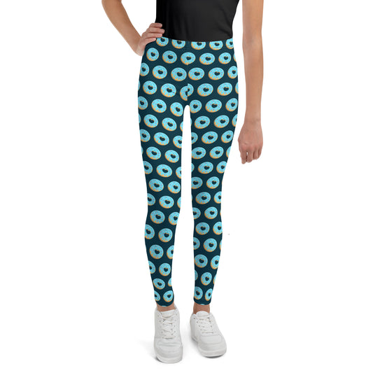 Donut Leggings Youth - Dark Blue