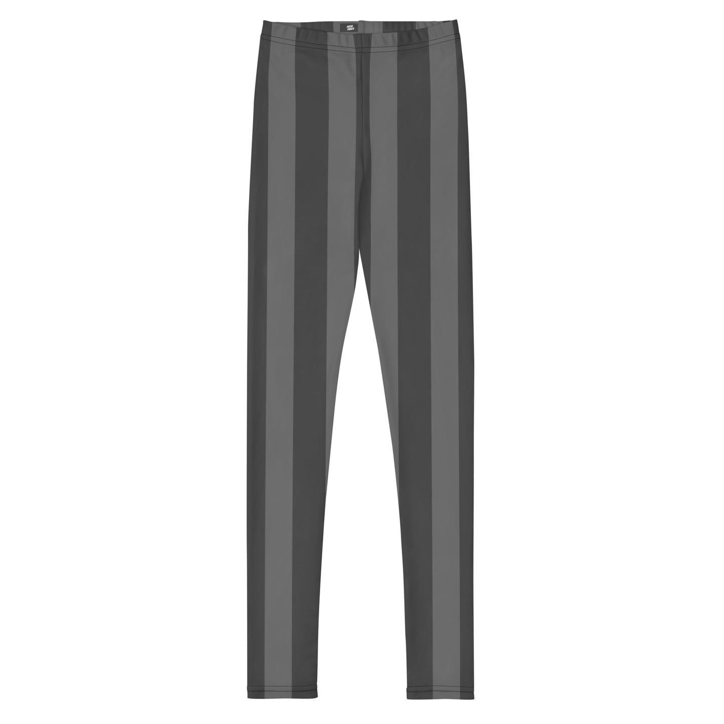 Stripe Youth Leggings - Charcoal & Grey