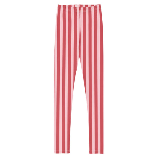 Stripe Youth Leggings - Pink