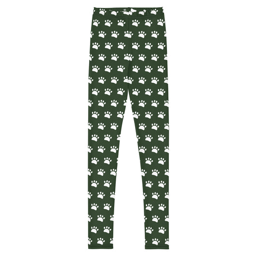 Paws Youth Leggings - Army Green