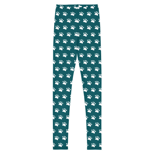 Paws Youth Leggings -  Blue