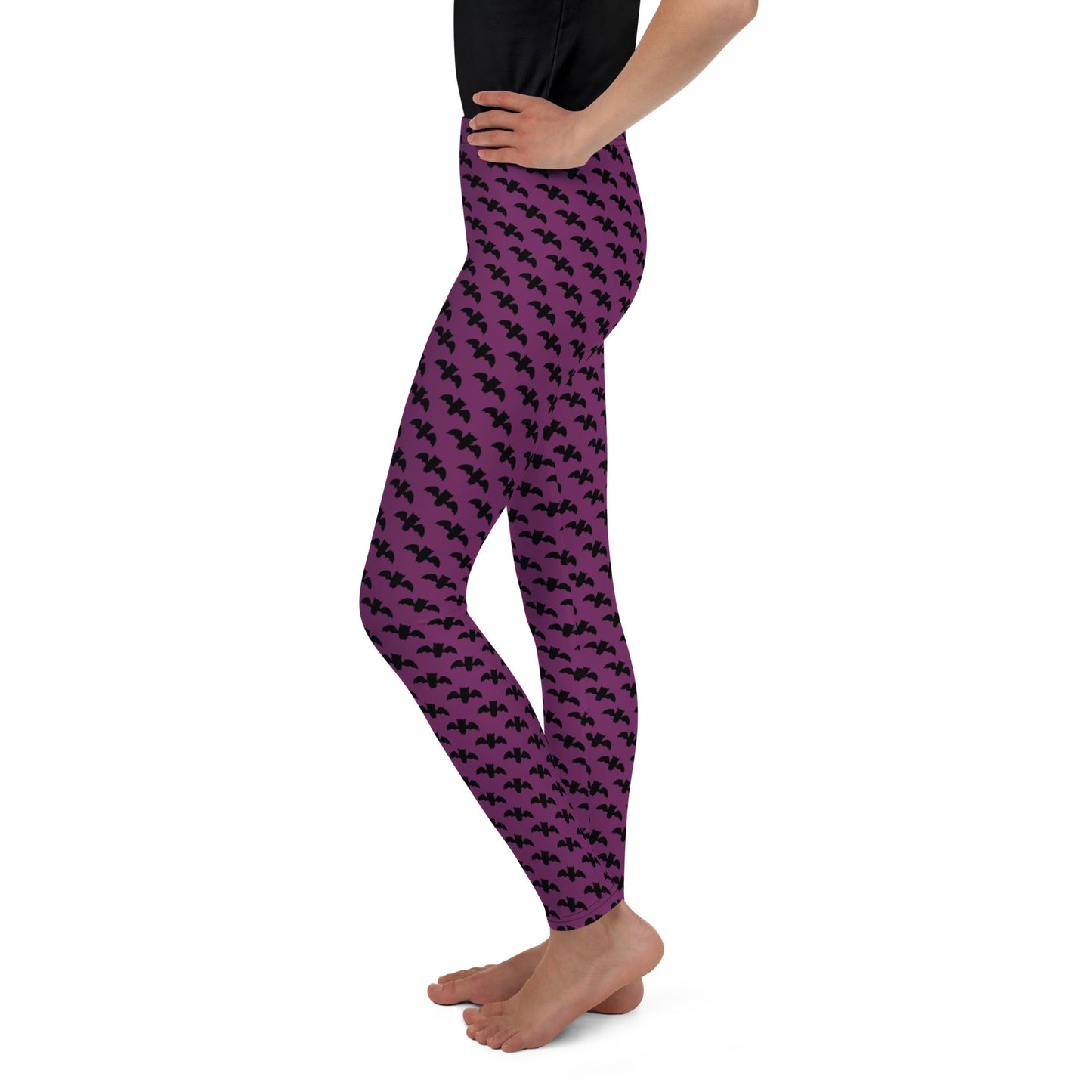 Bat Leggings Youth - Purple