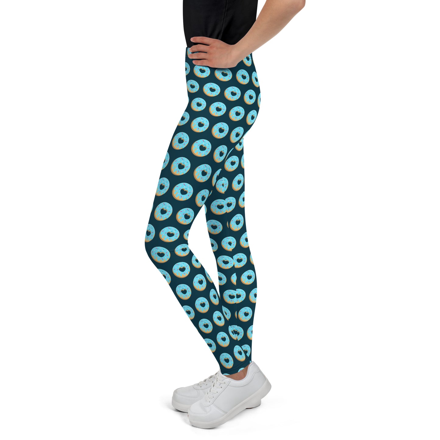 Donut Leggings Youth - Dark Blue