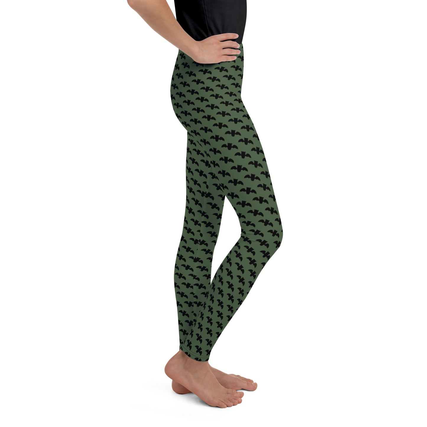 Bat Leggings Youth - Army Green