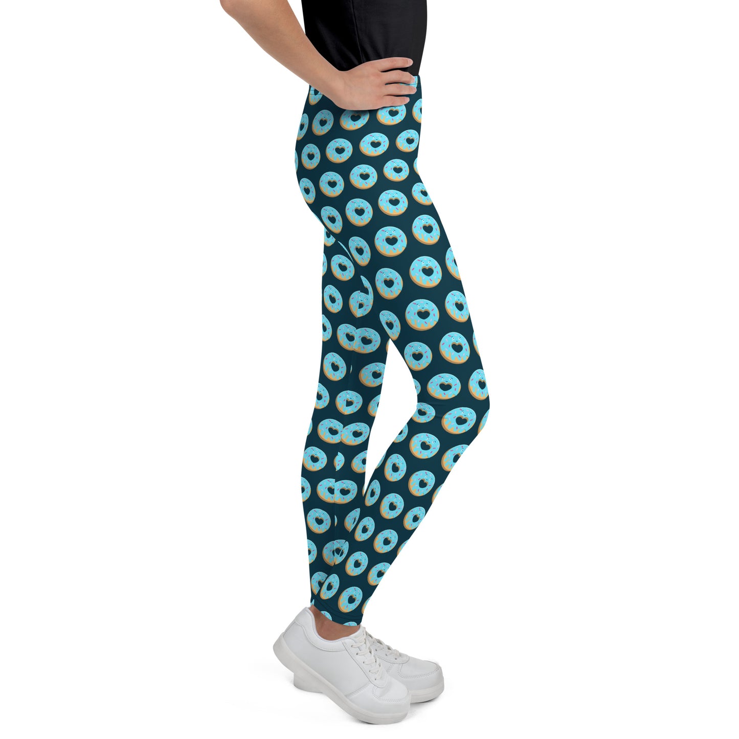 Donut Leggings Youth - Dark Blue