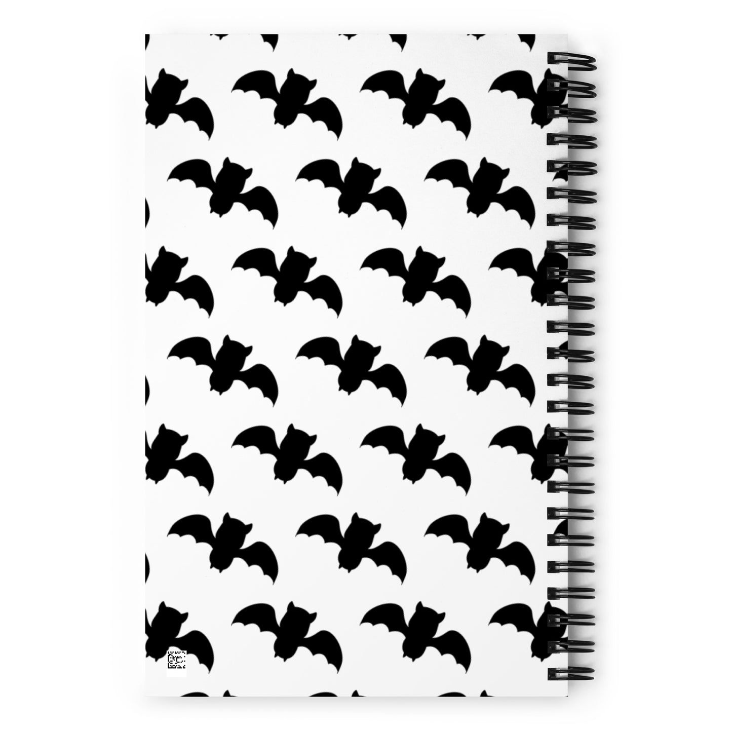 Bat Spiral notebook - White & Blue