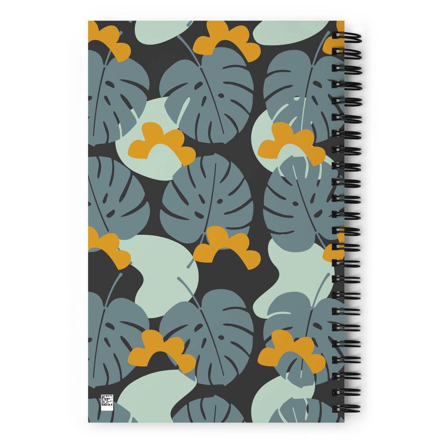 Blue Leaf notebook - Charcoal