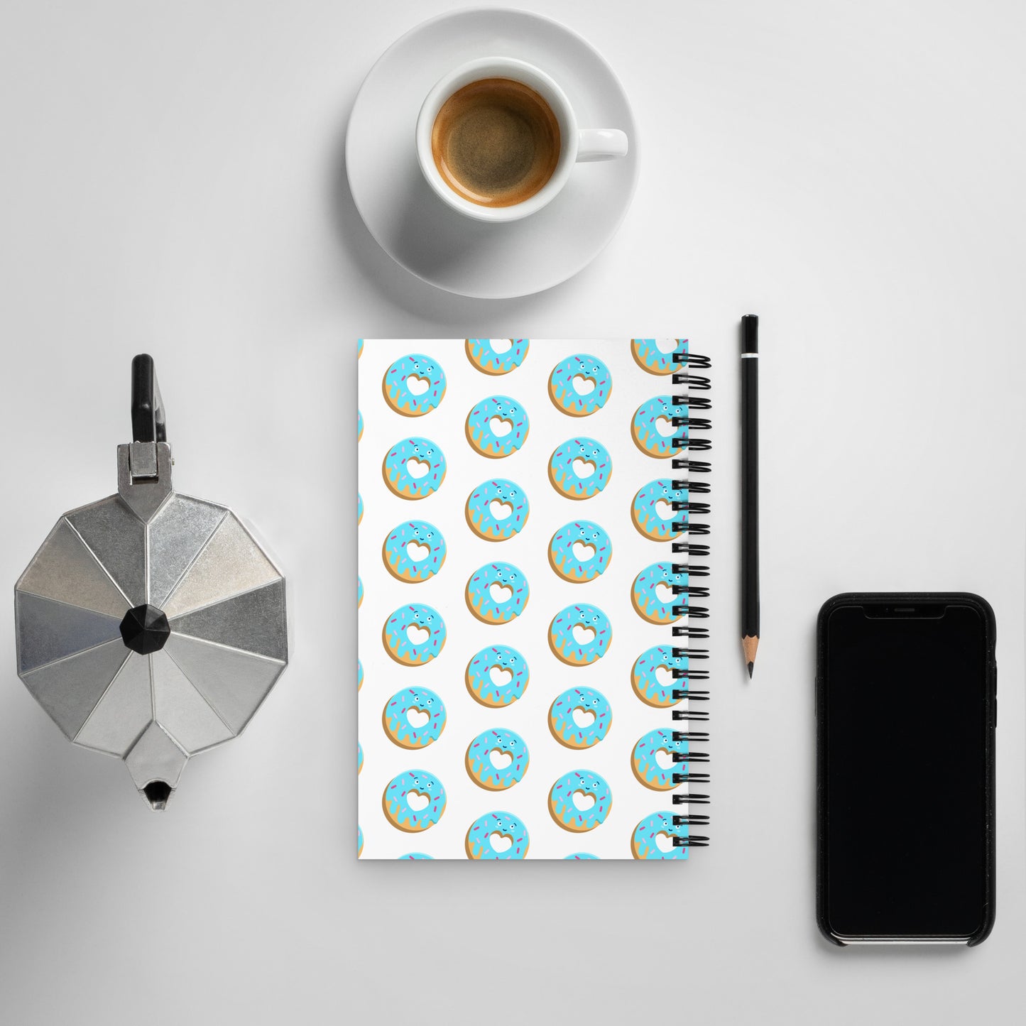 Donut Spiral notebook - White