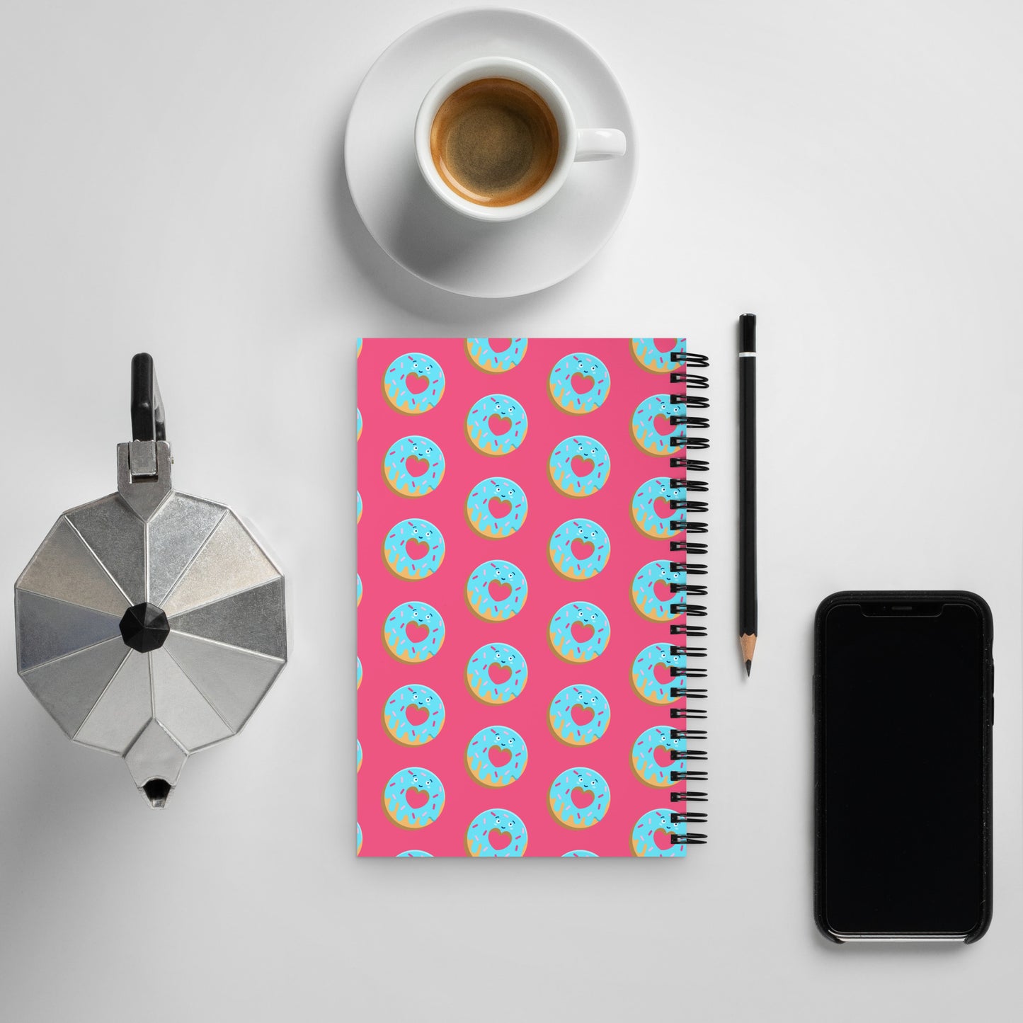 Donut Spiral notebook - Pink