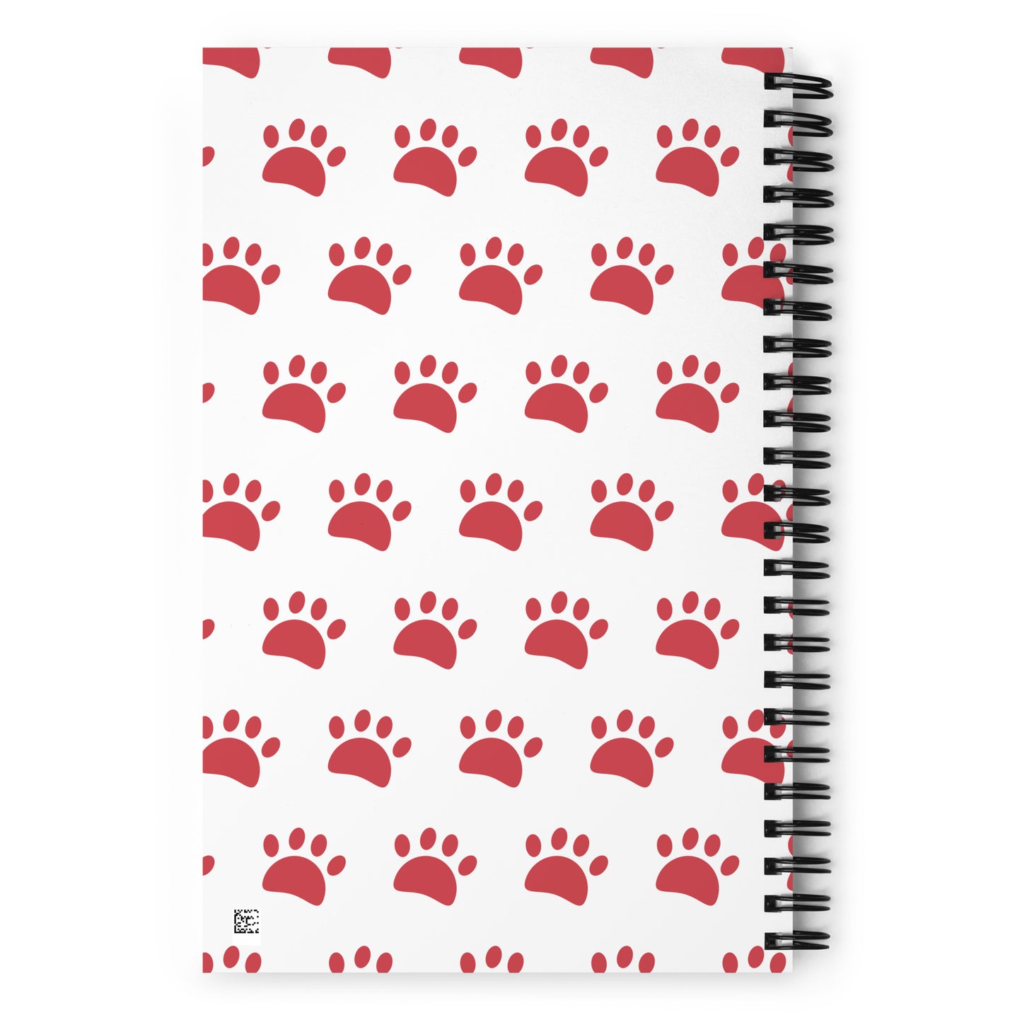 Paws Spiral notebook - White & Red