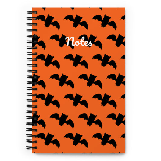 Bat Spiral notebook - Orange