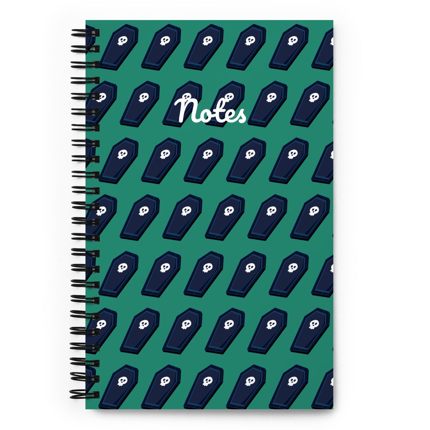 Coffin Spiral notebook - Aqua