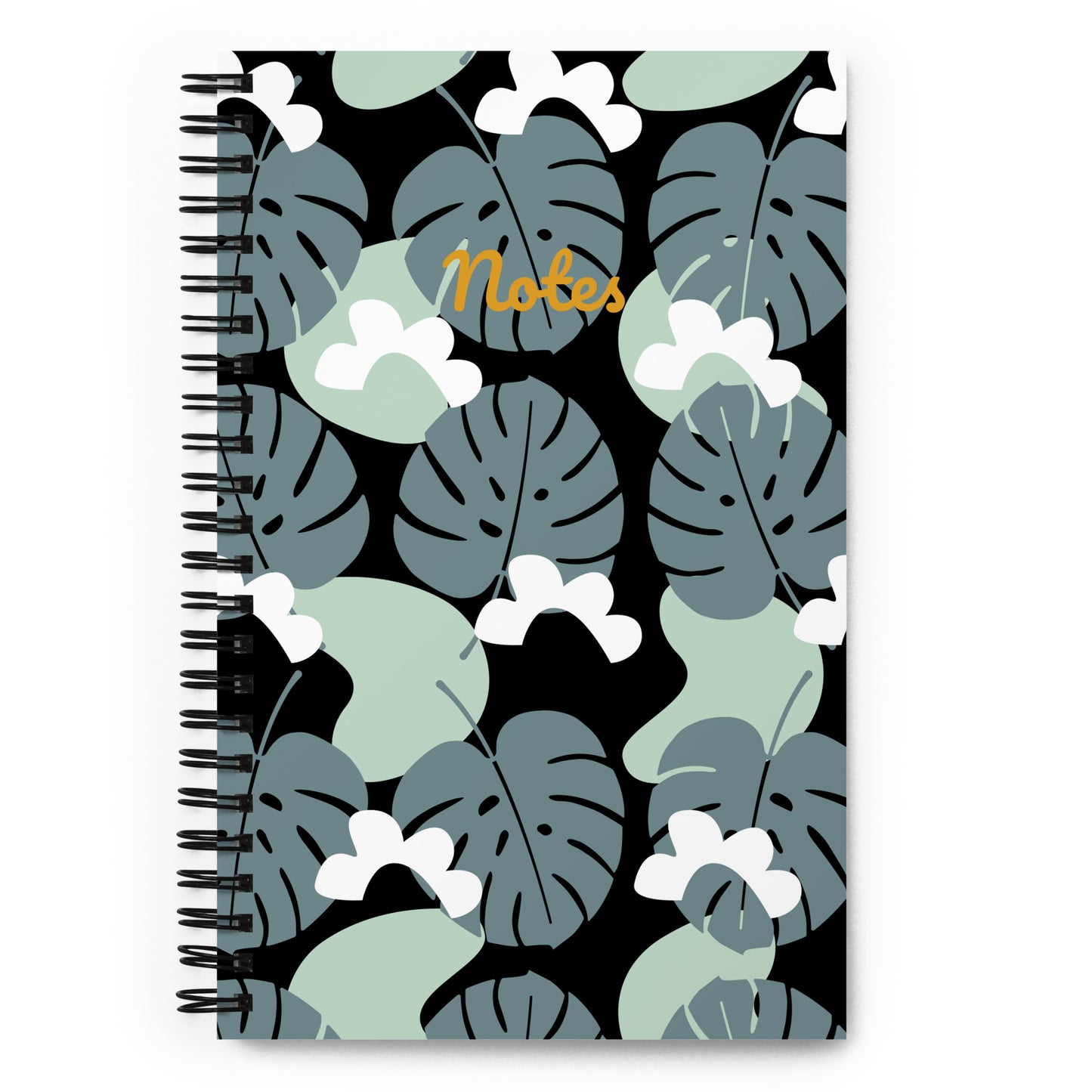 Blue Leaf notebook - Black