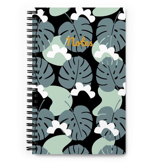 Blue Leaf notebook - Black