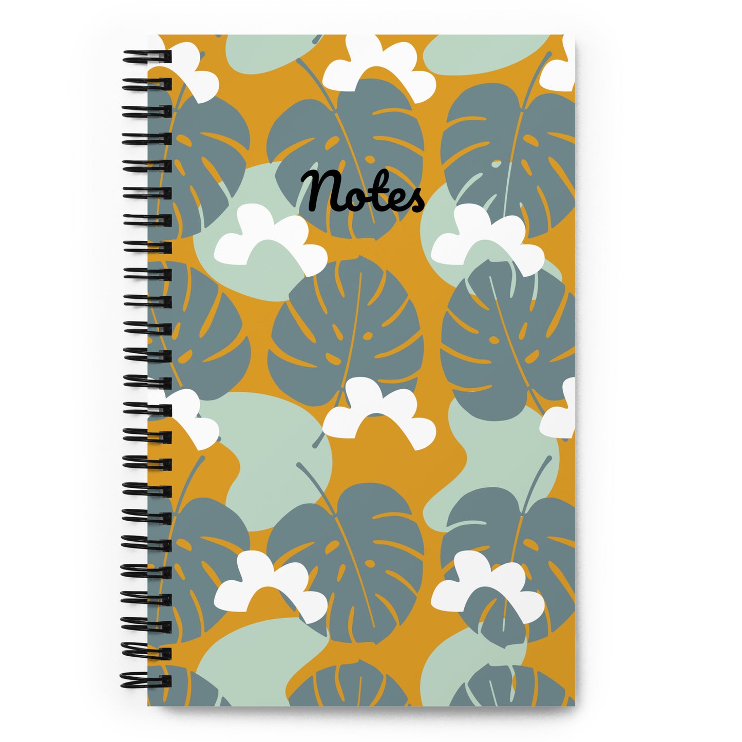 Blue Leaf notebook - Yellow