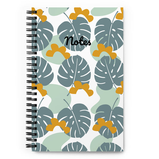 Blue Leaf notebook - White