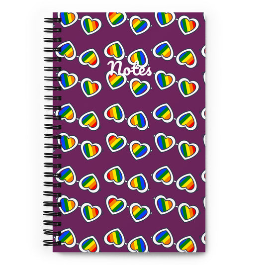 Rainbow Glasses Spiral notebook - Purple