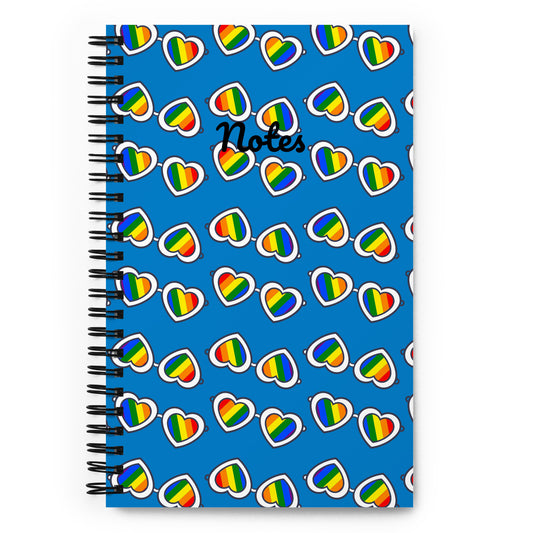 Rainbow Glasses Spiral notebook - Blue