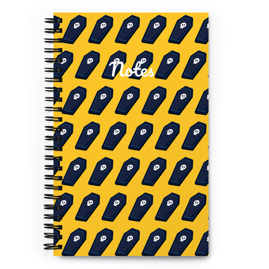 Coffin Spiral notebook - Yellow