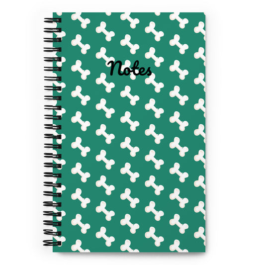 Bones Spiral notebook - Aqua