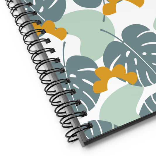 Blue Leaf notebook - White